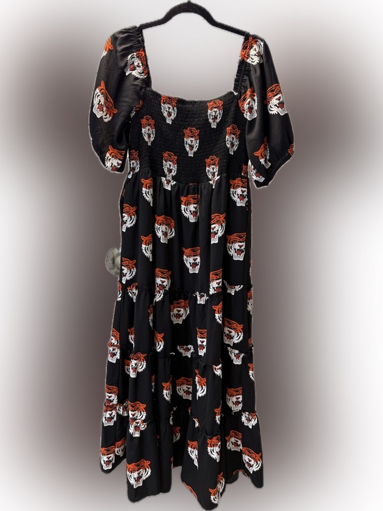 Dressed in LALA Dresses & Skirts - Dressed in LALA Black Dress with Orange and White Tiger Faces